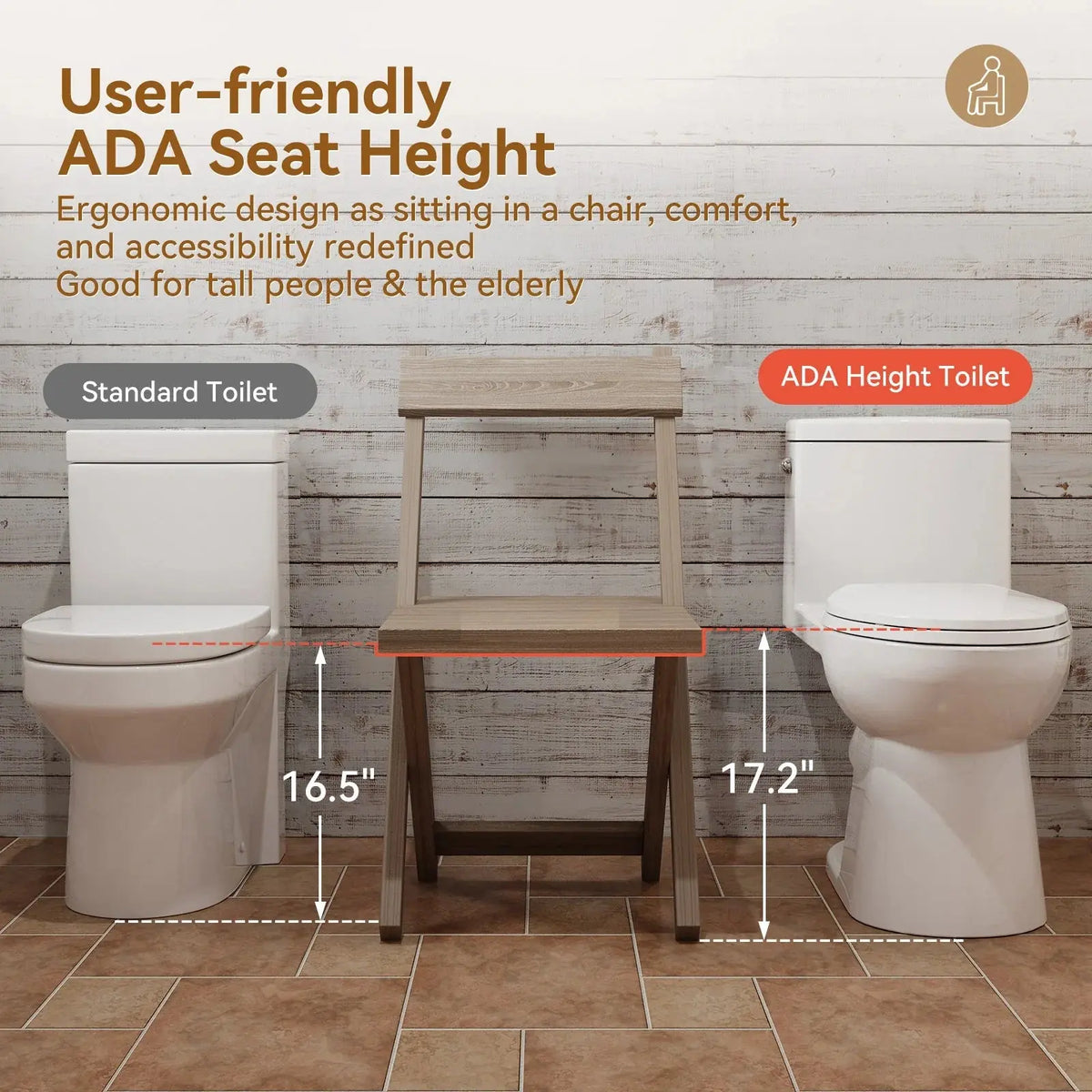 Single Flush Toilet with ADA Seat Height for 12 Inch Rough In Model T0352W HOROW