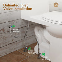 Single Flush Toilet with ADA Seat Height for 12 Inch Rough In Model T0352W