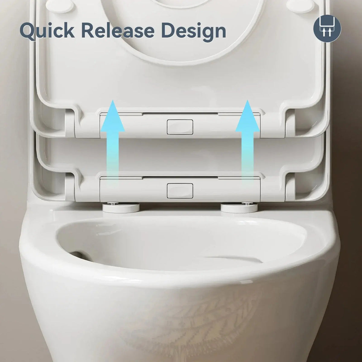 HOROW Dual Flush One Piece Toilet with Built in Child Seat and Rimless Bowl Model T0356W HOROW