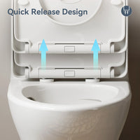 HOROW Dual Flush One Piece Toilet with Built in Child Seat and Rimless Bowl Model T0356W