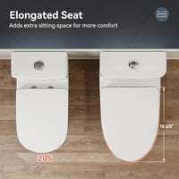 HOROW Dual Flush One Piece Toilet with Built in Child Seat and Rimless Bowl Model T0356W