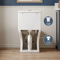 HOROW Dual Flush One Piece Toilet with Built in Child Seat and Rimless Bowl Model T0356W