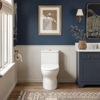 HOROW Dual Flush One Piece Toilet with Built in Child Seat and Rimless Bowl Model T0356W