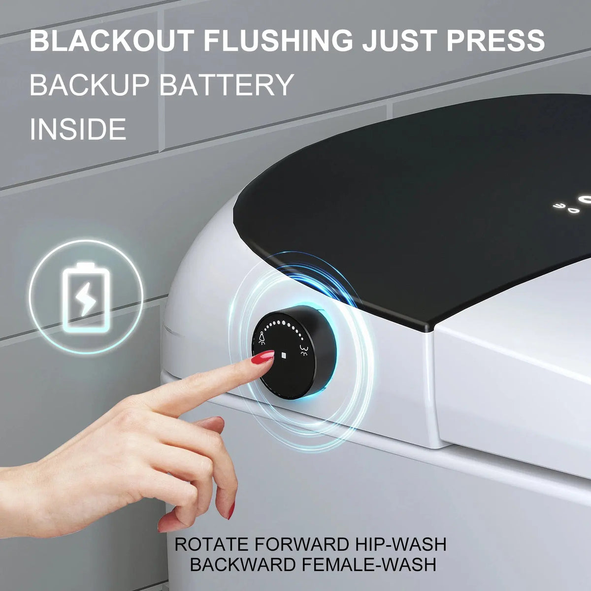 Wholesale HOROW T03B Black Smart Toilet with Single Flush