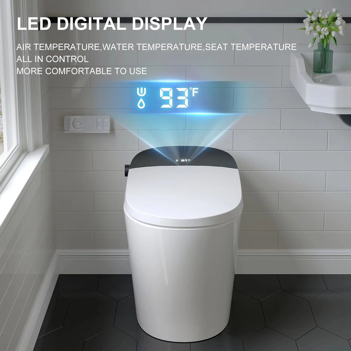 Wholesale HOROW T03B Black Smart Toilet with Single Flush