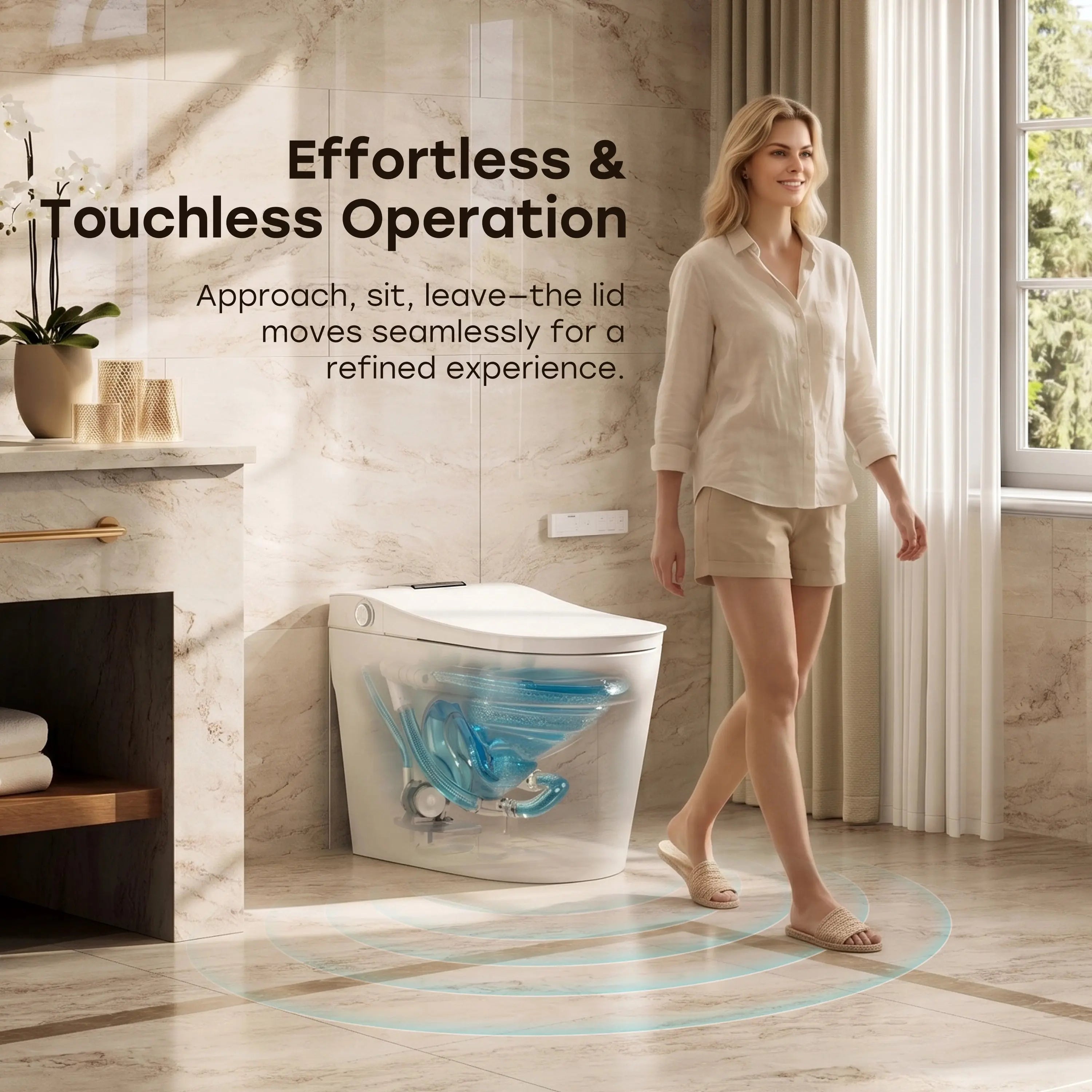 HOROW T39 Smart Toilet with Built-In Tank & Pump, ADA Height