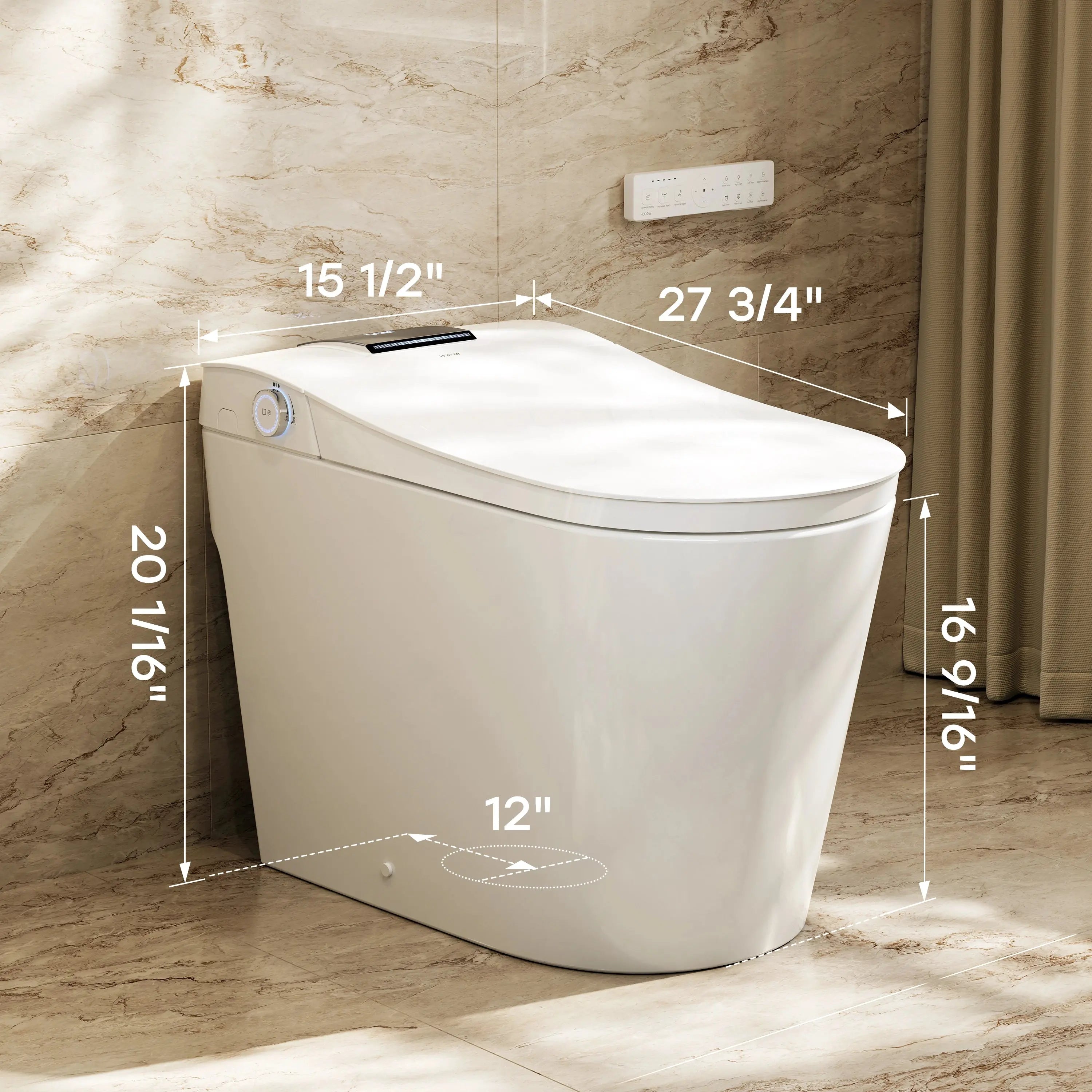 HOROW T39 Smart Toilet with Built-In Tank & Pump, ADA Height