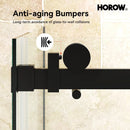 Frameless Sliding Shower Enclosure with Fixed Single Panel